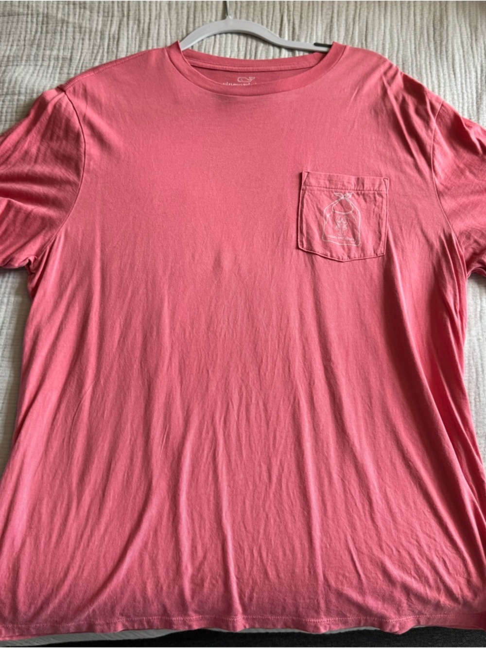 Vineyard Vines Coral Pink Pocket Tee